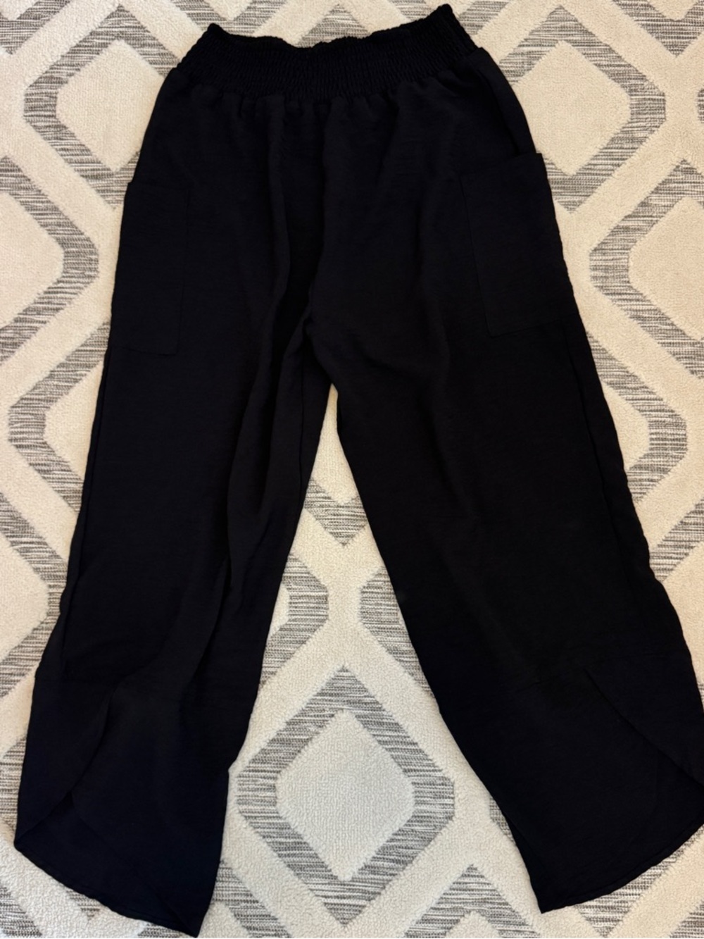 Black Pull-On Pants with side pockets